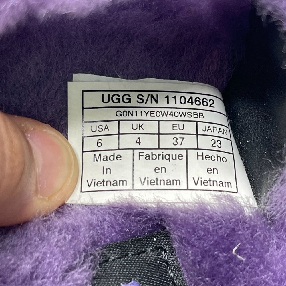 UGG Women's #1104662 Purple Fuzz Yeah Slide Sandals Slippers Shoes Size 6 - Picture 6 of 10